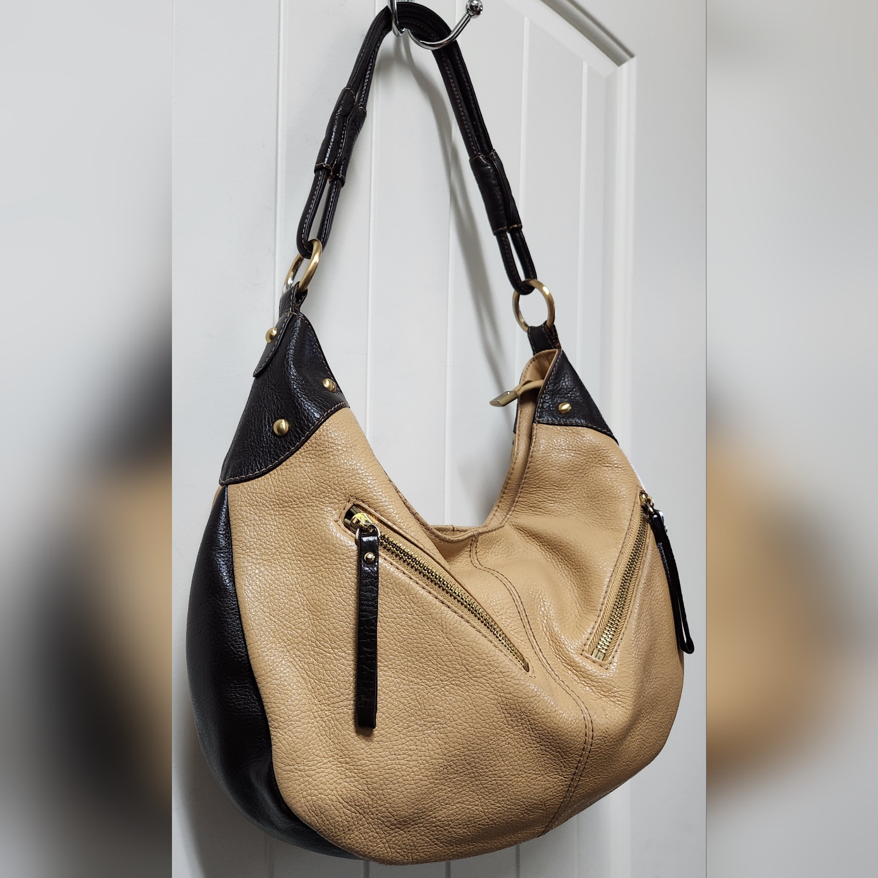 Celsius Vintage Slouch Leather Hobo
